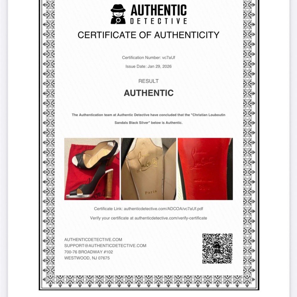 Christian Louboutin Chrome, White & Black Platform Heels- Authenticated - Picture 14 of 14